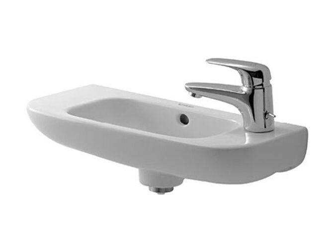 Duravit D-Code umývátko 500x220mm s přepadem, otvoru pro baterii vpravo