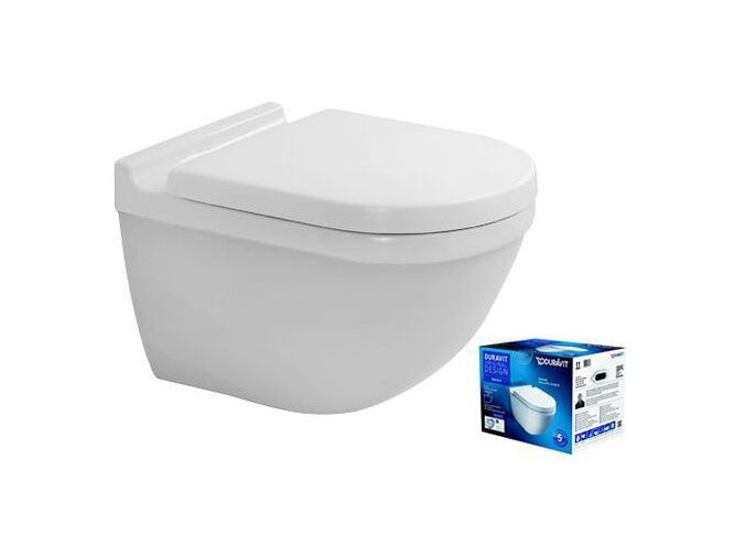 Duravit Starck 3 WC set závěsné WC rimless 2527090000 a sedátko SoftClose 0063890000