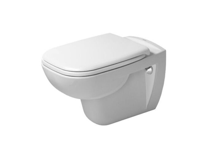 Duravit D-Code závěsné WC se sedátkem 006739 závěsy plastové, se sklápěcí automatikou, bílá