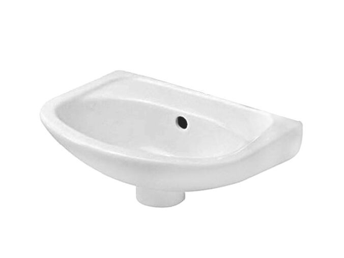 Duravit Duraplus umývátko Compact 365x265mm s přepadem, bez otvoru pro baterii