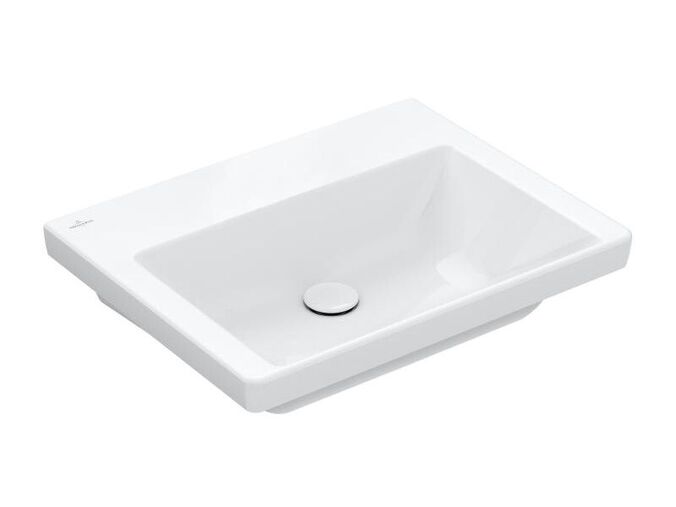 Villeroy & Boch Subway 3.0 umyvadlo 60x47 cm, bez otvoru pro baterii, bez přepadu, bílá Alpin