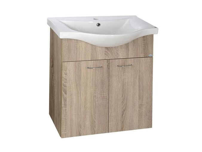 Aqualine KERAMIA FRESH umyvadlová skříňka 60,6x74x34cm, dub platin