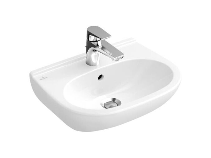 Villeroy & Boch O.novo umyvadlo Compact 55x37 cm, otvor pro baterii, s přepadem, CeramicPlus, bílá Alpin