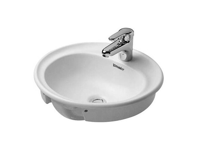 Duravit Manua zápustné umyvadlo průměr 480mm s přepadem, otvor pro baterii