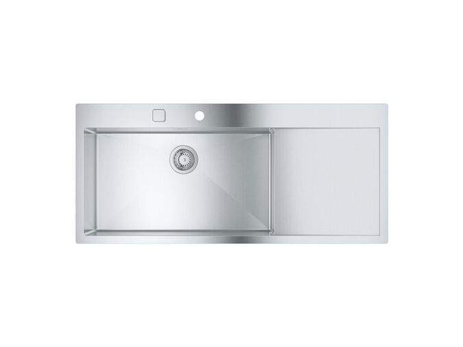 Grohe Dřezy Dřez K1000 s automatickým odtokem, 116x52 cm, kartáčovaná nerez