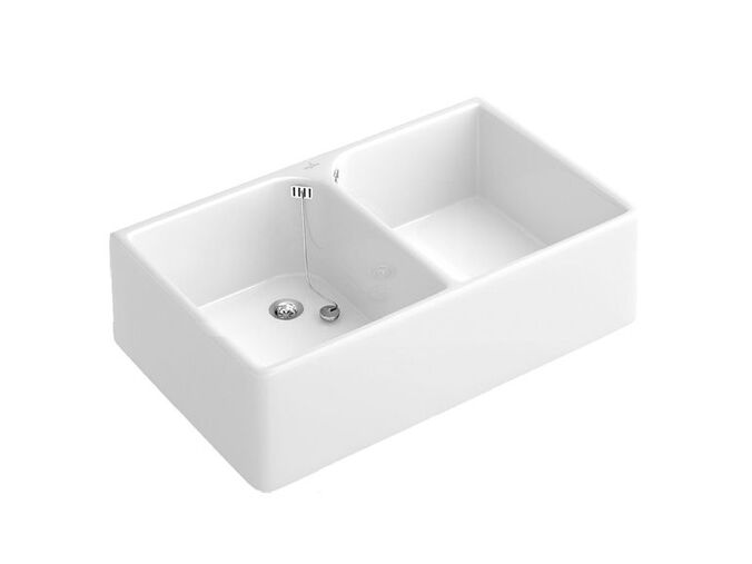 Villeroy & Boch O.NOVO dvojdřez, 795x220x500mm, bílá