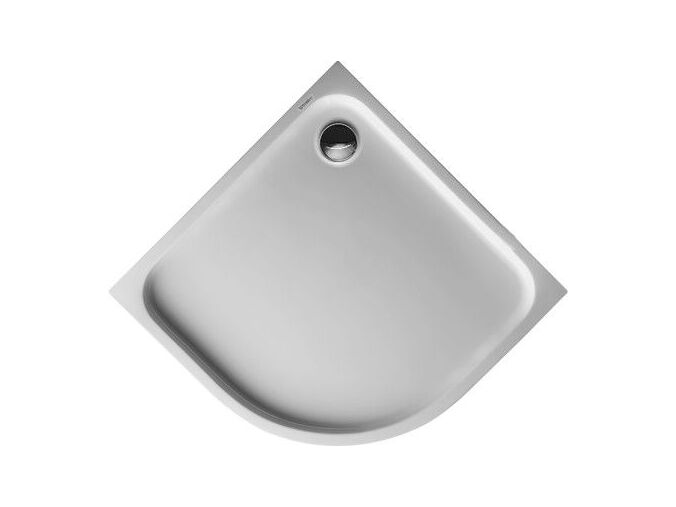 Duravit D-Code akrylátová čtvrtkruhová vanička 90x90cm, R50, odpad 90mm, Antislip