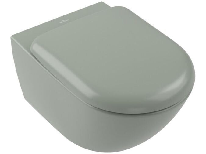 Villeroy & Boch Antao závěsné WC, 37x56 cm, bez vnitřního okraje, TwistFlush, CeramicPlus, Morning Green