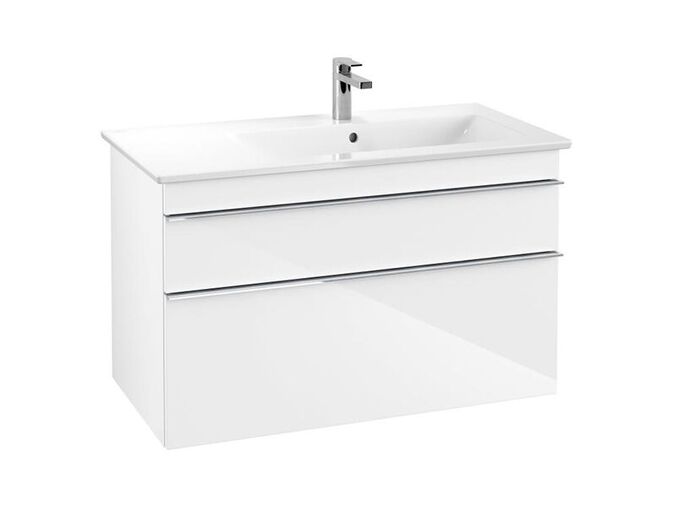 Villeroy & Boch Venticello skříňka pod umyvadlo 95,3x59x50,2 cm, 2x zásuvka, Glossy White