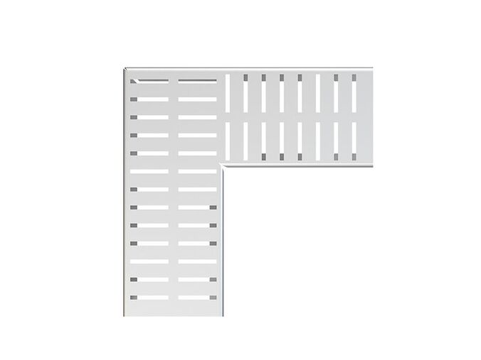 Alcadrain rošt pro drenážní žlab rohový 10 cm, nerez 
