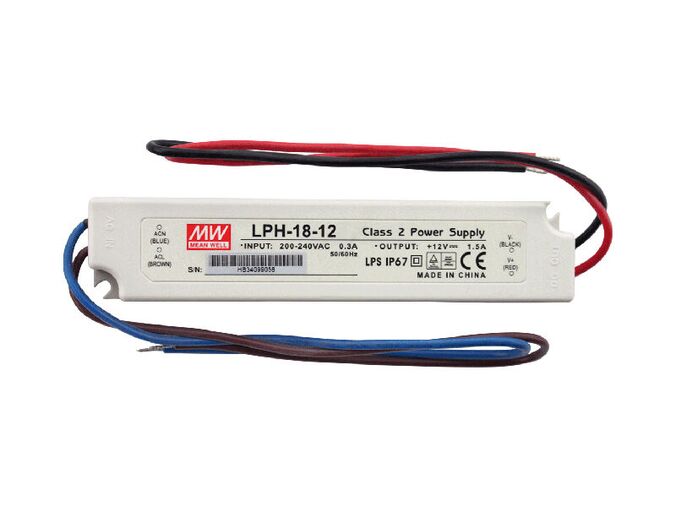 Alcadrain síťový zdroj 230V AC/12 V DC/18 W, IP67