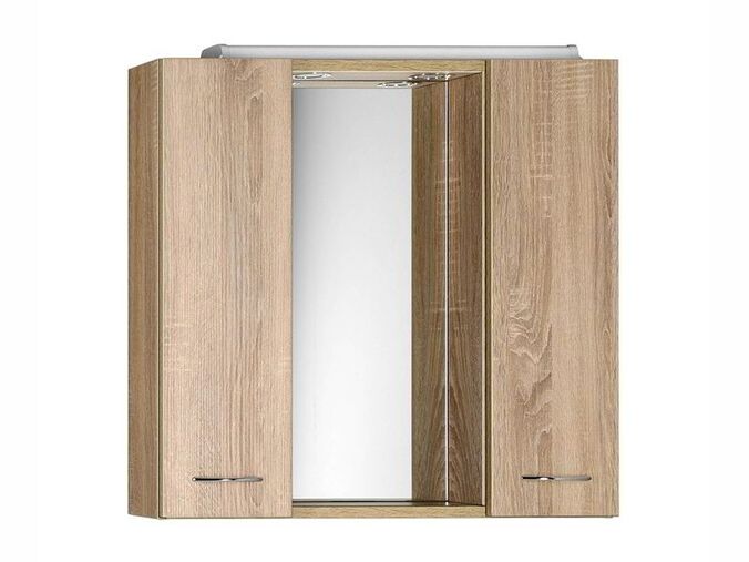 Aqualine ZOJA/KERAMIA FRESH galerka s LED osvětlením, 70x60x14cm, dub platin