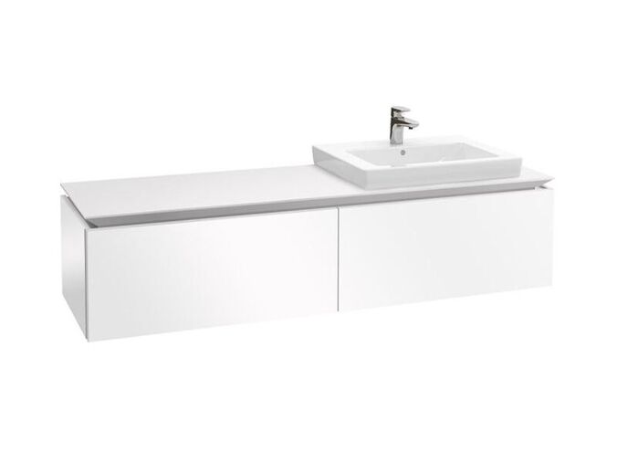 Villeroy & Boch Legato skříňka pod umyvadlo vpravo 160x38x50 cm, 2x zásuvka, Glossy White