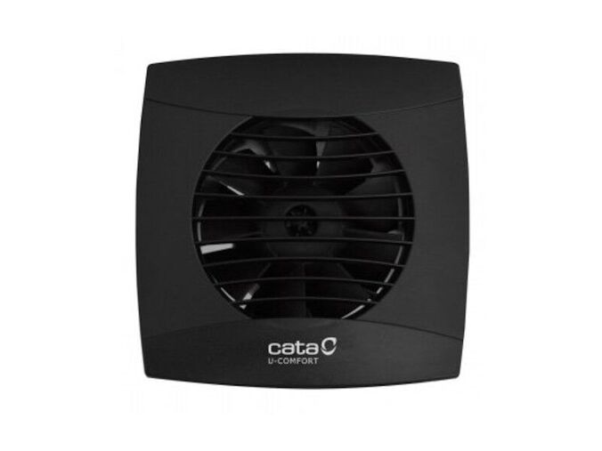 Cata UC-10 T koupelnový ventilátor axiální s časovačem, 8W, potrubí 100mm, černá