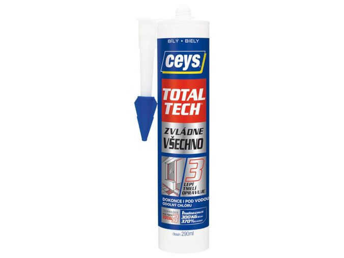 CEYS TOTAL TECH EXPRESS, lepidlo a tmel, 290ml, bílá