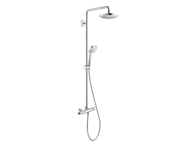 Hansgrohe Croma Select E Sprchový set Showerpipe 180 s termostatem, 2 proudy, bílá/chrom