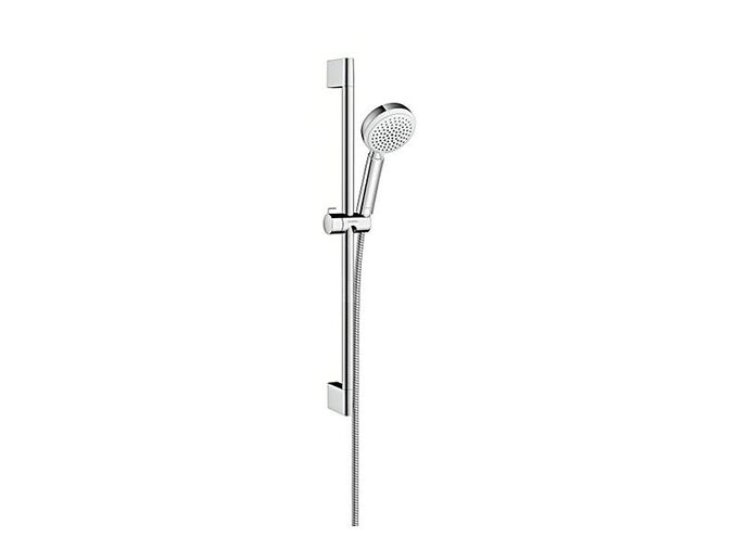 Hansgrohe Crometta 100 Sprchová souprava Vario, sprchová tyč 650 mm, bílá/chrom