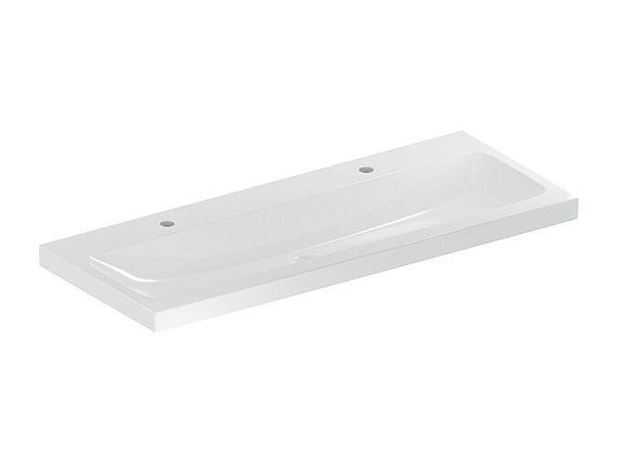 Geberit iCon Light umyvadlo 120x48 cm, 2x otvor pro baterii, bez přepadu, bílá