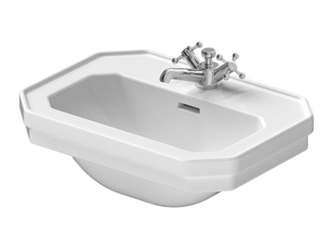 Duravit 1930 umývátko 500x365mm s přepadem, otvor pro baterii, WonderGliss