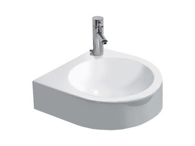 Duravit Architec umývátko 36x36 cm, otvor pro baterii vpravo, bez přepadu, bílá