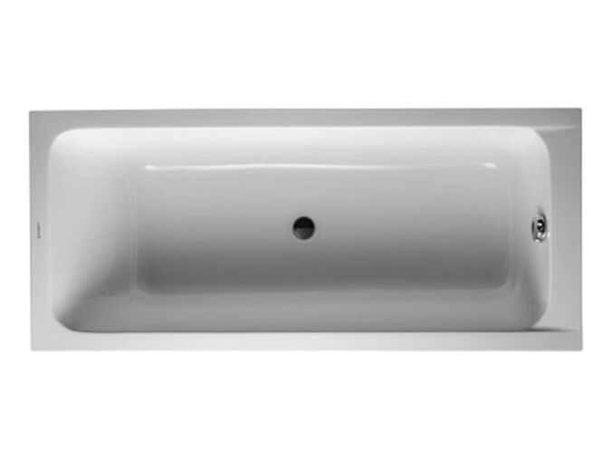 Duravit D-Code obdélníková akrylátová vana 170x70cm, odpad uprostřed, vestavná