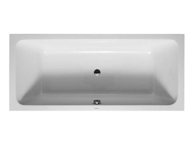 Duravit D-Code obdélníková akrylátová vana 180x80cm, odpad uprostřed, vestavná