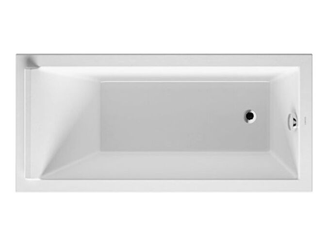 Duravit Starck obdélníková akrylátová vana 160x70cm, vestavná nebo pro vanový panel