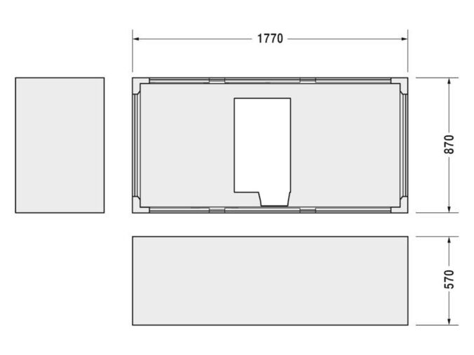 Duravit Starck vanový nosič pro vanu 700052 