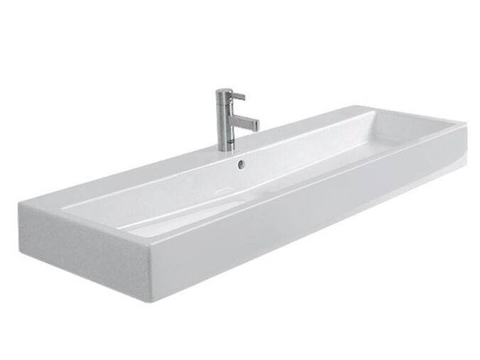 Duravit Vero umyvadlo na desku 1200x470mm s přepadem, otvor pro baterii, WonderGliss