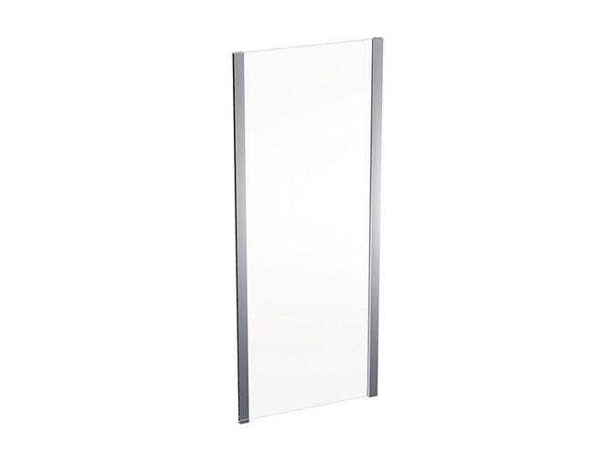 Geberit Geo boční stěna sprchy, 80x190 cm, sklo transparent, rám stříbřitá