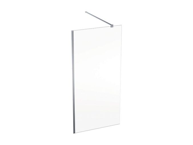 Geberit Geo Walk-In, 100x200 cm, sklo transparent, rám stříbřitá