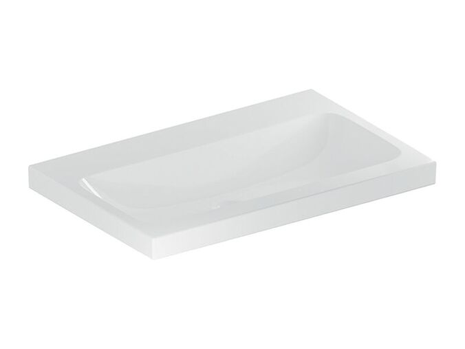 Geberit iCon Light umyvadlo 75x48 cm, bez otvoru pro baterii, bez přepadu, KeraTect, bílá