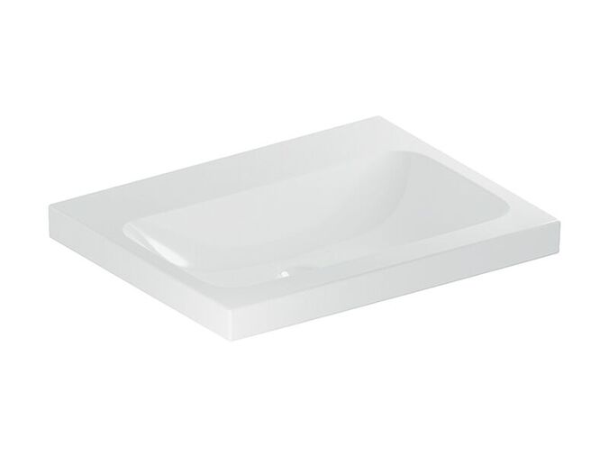 Geberit iCon Light umyvadlo 60x48 cm, bez otvoru pro baterii, bez přepadu, KeraTect, bílá