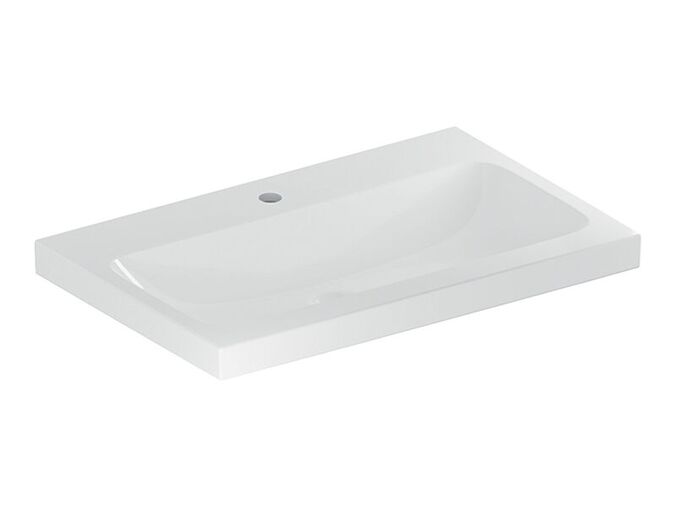 Geberit iCon Light umyvadlo 75x48 cm, s otvorem pro baterii, bez přepadu, KeraTect, bílá