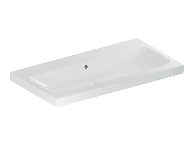 Geberit iCon Light umyvadlo 90x48 cm, bez otvoru pro baterii, s přepadem, KeraTect, bílá