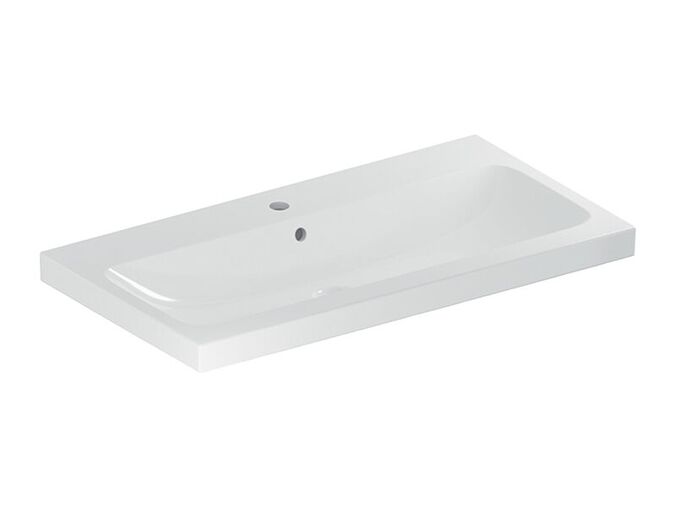 Geberit iCon Light umyvadlo 90x48 cm, s otvorem pro baterii, s přepadem, KeraTect, bílá