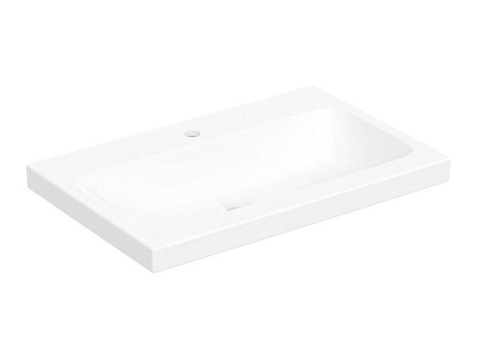 Geberit iCon Light umyvadlo na desku, 75x48 cm, s otvorem pro baterii, bez přepadu, KeraTect, bílá