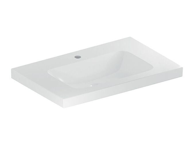 Geberit iCon Light umyvadlo 75x48 cm, s otvorem pro baterii, bez přepadu, KeraTect, bílá