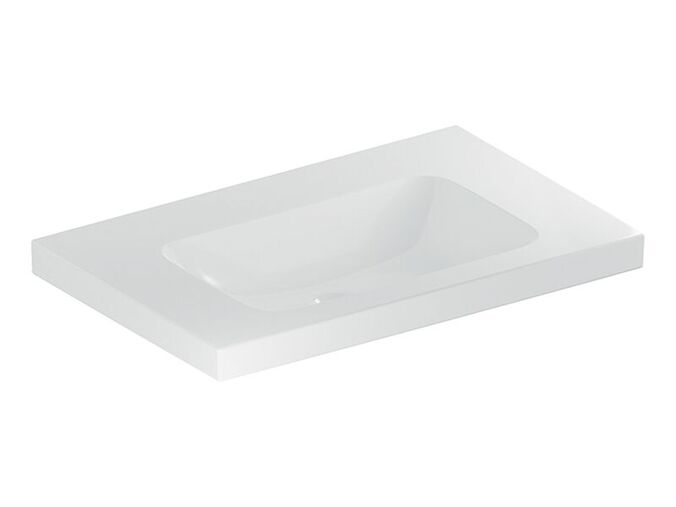 Geberit iCon Light umyvadlo 75x48 cm, bez otvoru pro baterii, bez přepadu, KeraTect, bílá