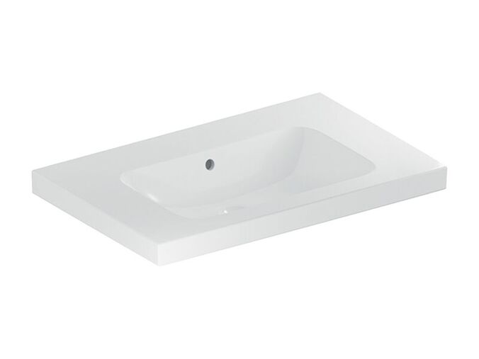 Geberit iCon Light umyvadlo 75x48 cm, bez otvoru pro baterii, s přepadem, KeraTect, bílá