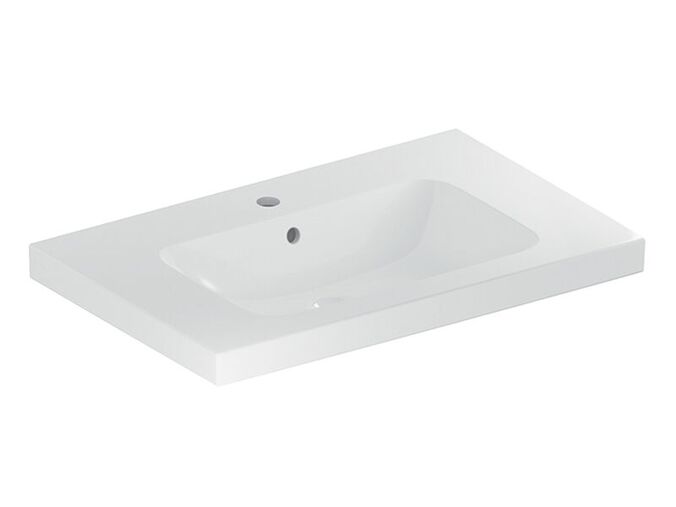 Geberit iCon Light umyvadlo s odkládací plochou, 90x48 cm, s otvorem pro baterii, s přepadem, KeraTect, bílá