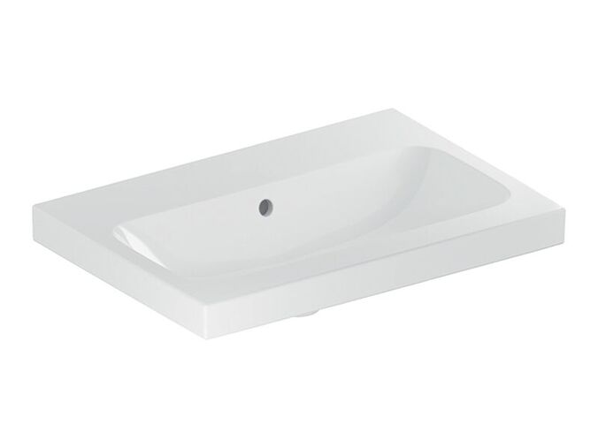 Geberit iCon Light umyvadlo, 60x42 cm, bez otvoru pro baterii, s přepadem, KeraTect, bílá