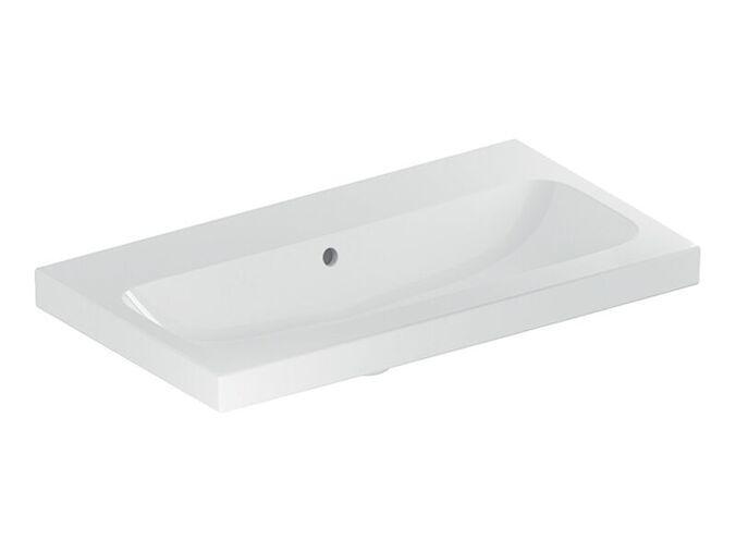 Geberit iCon Light umyvadlo, 75x42 cm, bez otvoru pro baterii, s přepadem, KeraTect, bílá