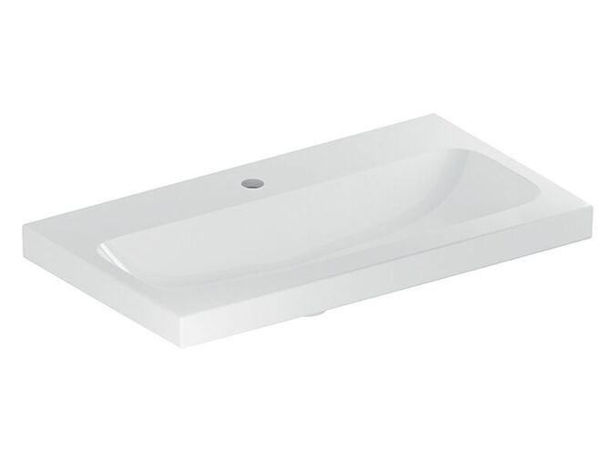 Geberit iCon Light umyvadlo, 75x42 cm, s otvorem pro baterii, bez přepadu, KeraTect, bílá