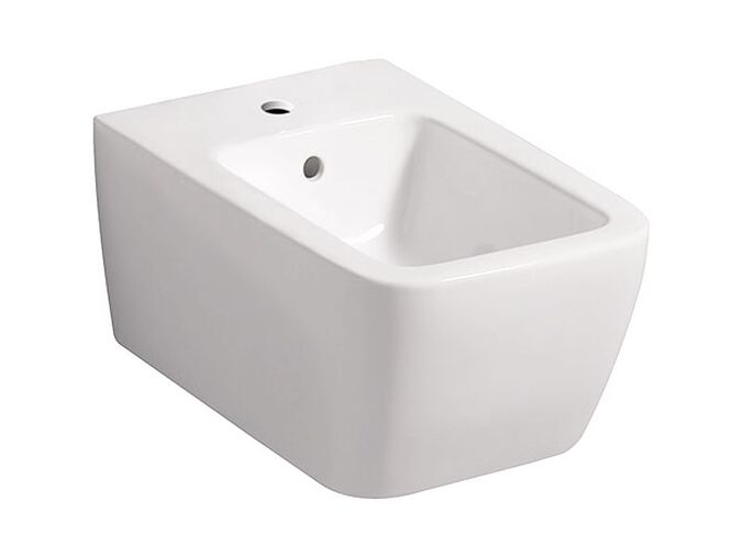 Geberit iCon Square závěsný bidet, 54 cm, s přepadem, KeraTect, bílá