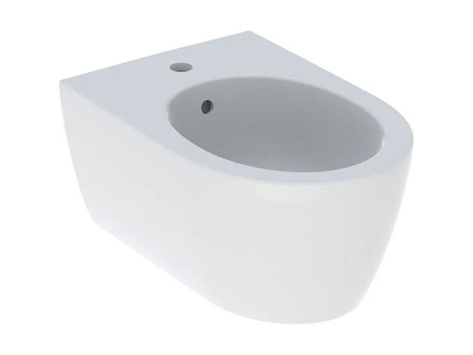 Geberit Icon závěsný bidet 35,5x53 cm, otvor pro baterii, s přepadem, KeraTect, bílá