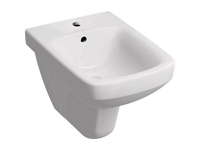 Geberit Selnova Square závěsný bidet 35x53x35,5 cm, s otvorem pro baterii, s přepadem, bílá 