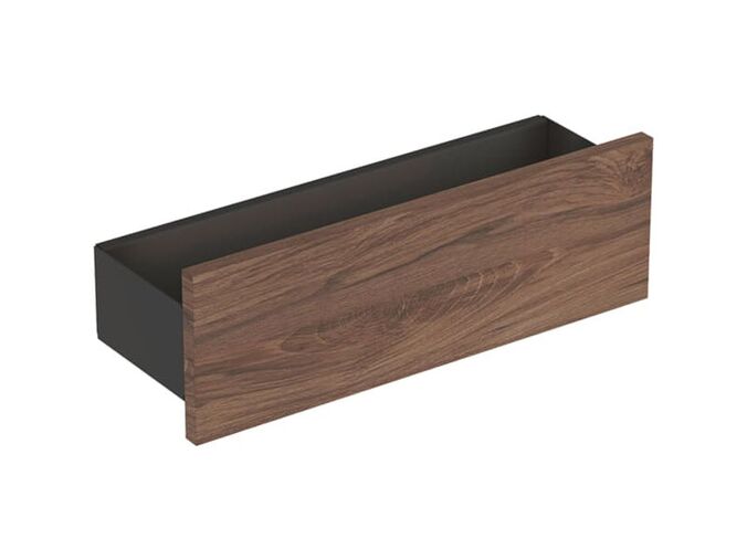 Geberit Smyle Square nástěnná polička 45x15x14,8 cm, ořech hickory/láva mat