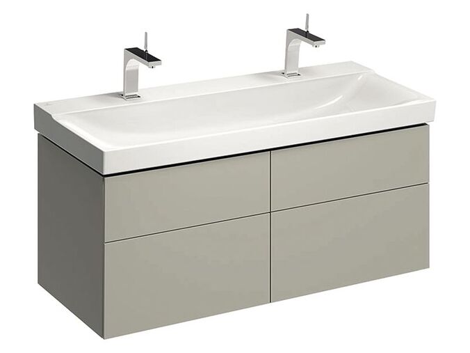 Geberit Xeno2 skříňka pod umyvadlo o šířce od 120 cm, se čtyřmi zásuvkami 117,4x46,2x53 cm, lak matný, greige