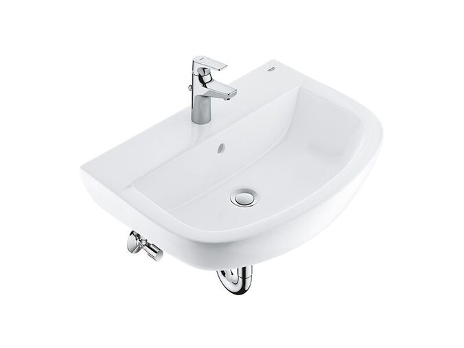 Grohe Bau Ceramic Set umyvadla 60 cm a baterie Start Flow s výpustí, alpská bílá/chrom